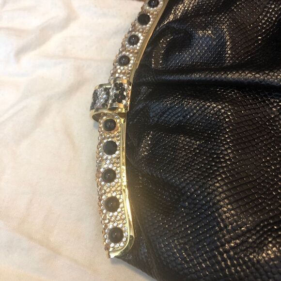 Vintage handbag-gold tone chain strap - Picture 2 of 11